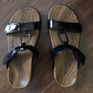 Black orthoheel sandals